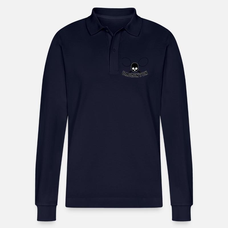 Badminton – Sport – Schläger - Stanley/Stella Unisex Bio-Langarm-Poloshirt Prepster - Navy