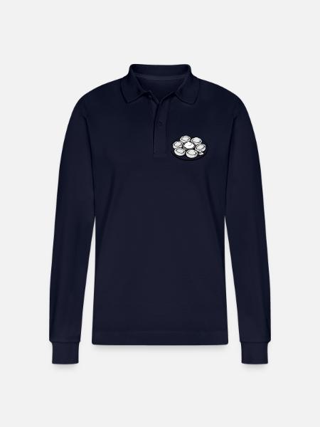 Pelmeni, Manti - Stanley/Stella Organic Unisex Long-Sleeved Polo Shirt Prepster - navy