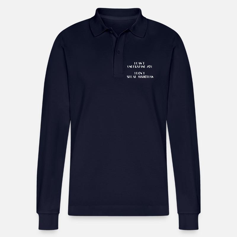 Je ne te comprends pas - Polo à manches longues bio PREPSTER Stanley/Stella Unisexe - bleu marine