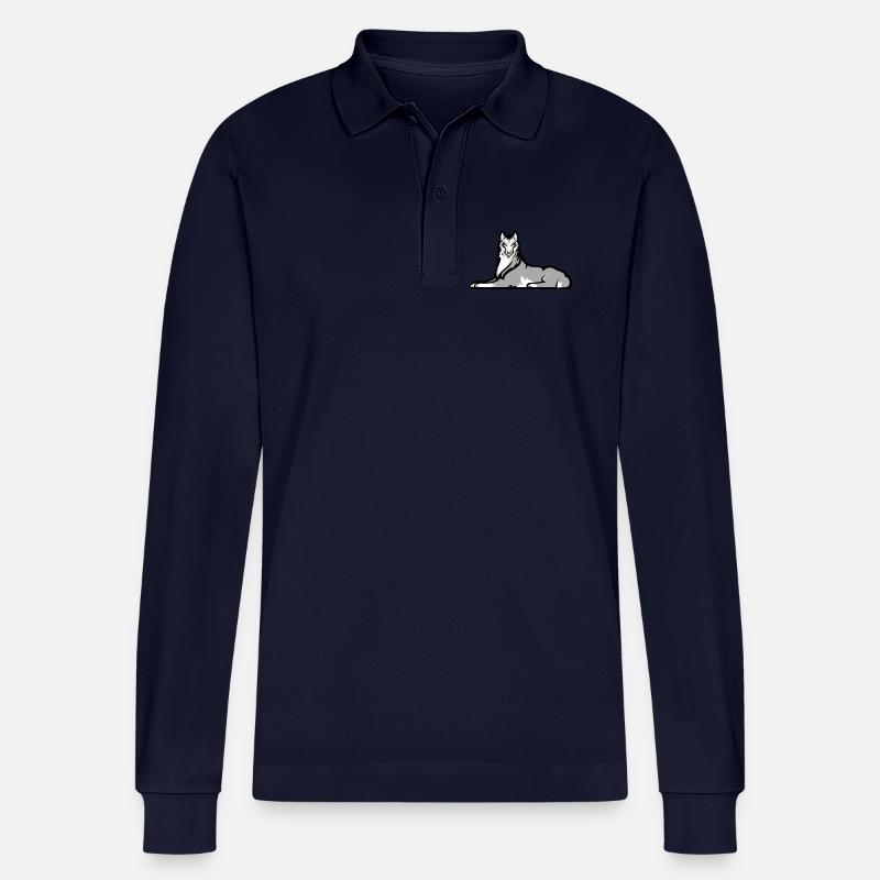 Tschetschenischer Einzelkämpfer - Stanley/Stella Unisex Bio-Langarm-Poloshirt Prepster - Navy
