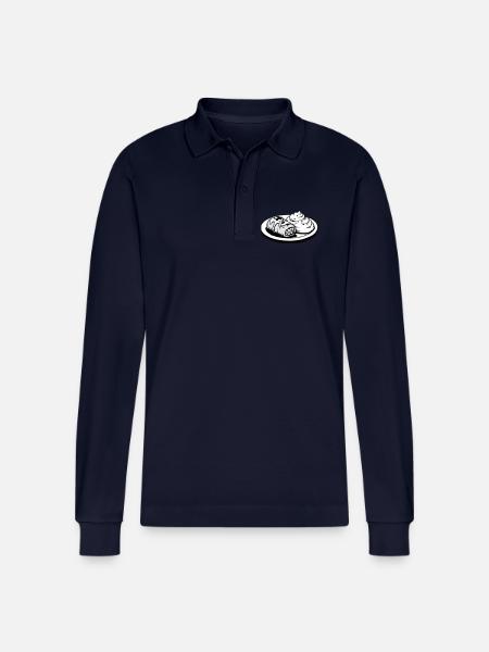 Golubzi cabbage wrap with mashed potatoes - Stanley/Stella Organic Unisex Long-Sleeved Polo Shirt Prepster - navy