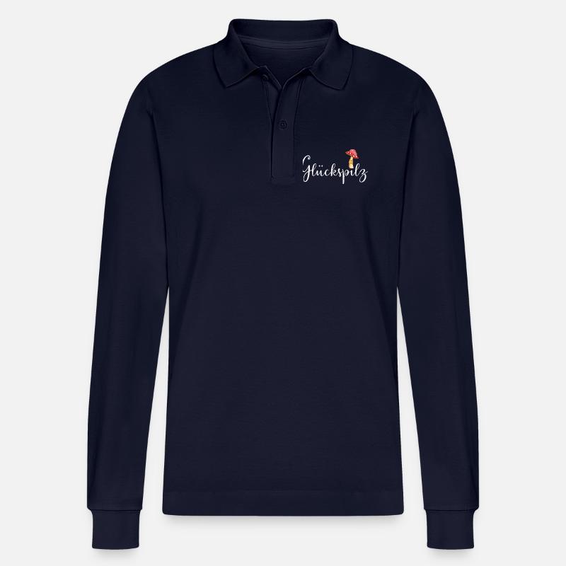 Glückspilz - Stanley/Stella Unisex Bio-Langarm-Poloshirt Prepster - Navy