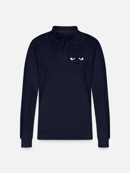 not impressed - Stanley/Stella Organic Unisex Long-Sleeved Polo Shirt Prepster - navy