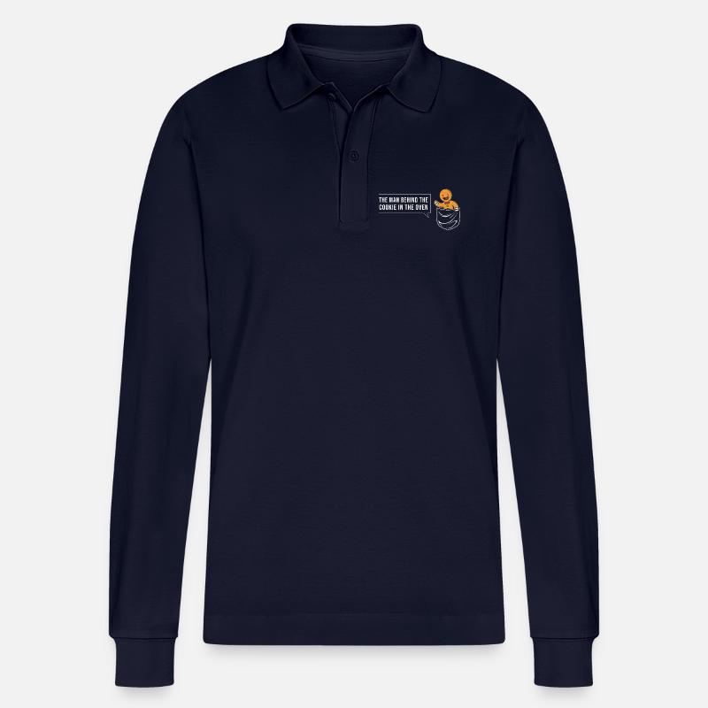 Werdender Papa werdende Väter - Stanley/Stella Unisex Bio-Langarm-Poloshirt Prepster - Navy