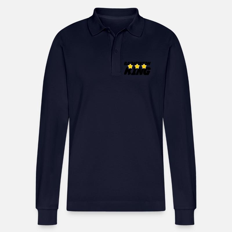 Der König des Badminton - Stanley/Stella Unisex Bio-Langarm-Poloshirt Prepster - Navy