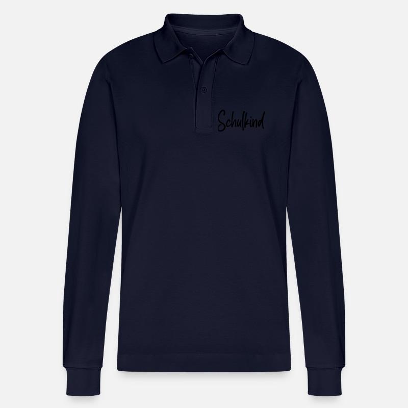 Schulkind - Einschulung Erstklässler - Stanley/Stella Unisex Bio-Langarm-Poloshirt Prepster - Navy