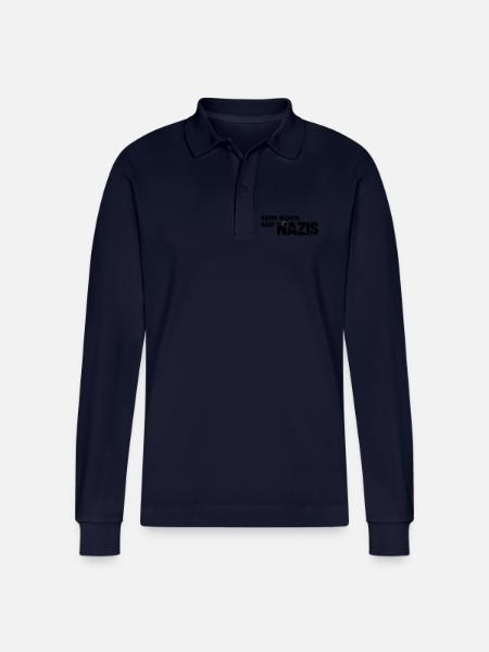 Kein_Bock_auf_Nazis - Stanley/Stella Unisex Bio-Langarm-Poloshirt Prepster - Navy