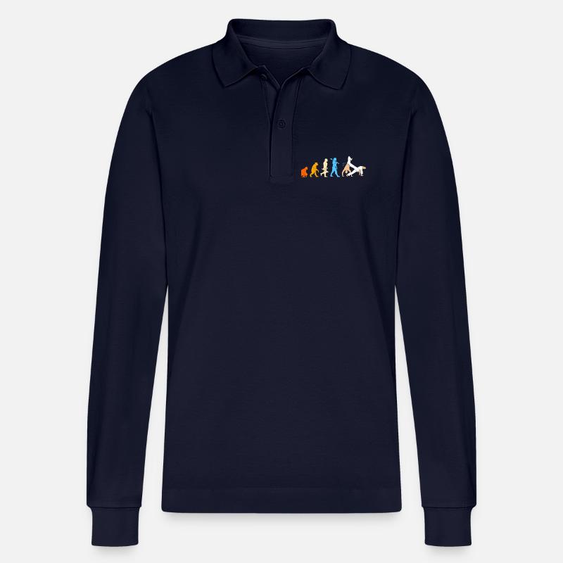 Capoeira Evolution - Stanley/Stella Unisex Bio-Langarm-Poloshirt Prepster - Navy