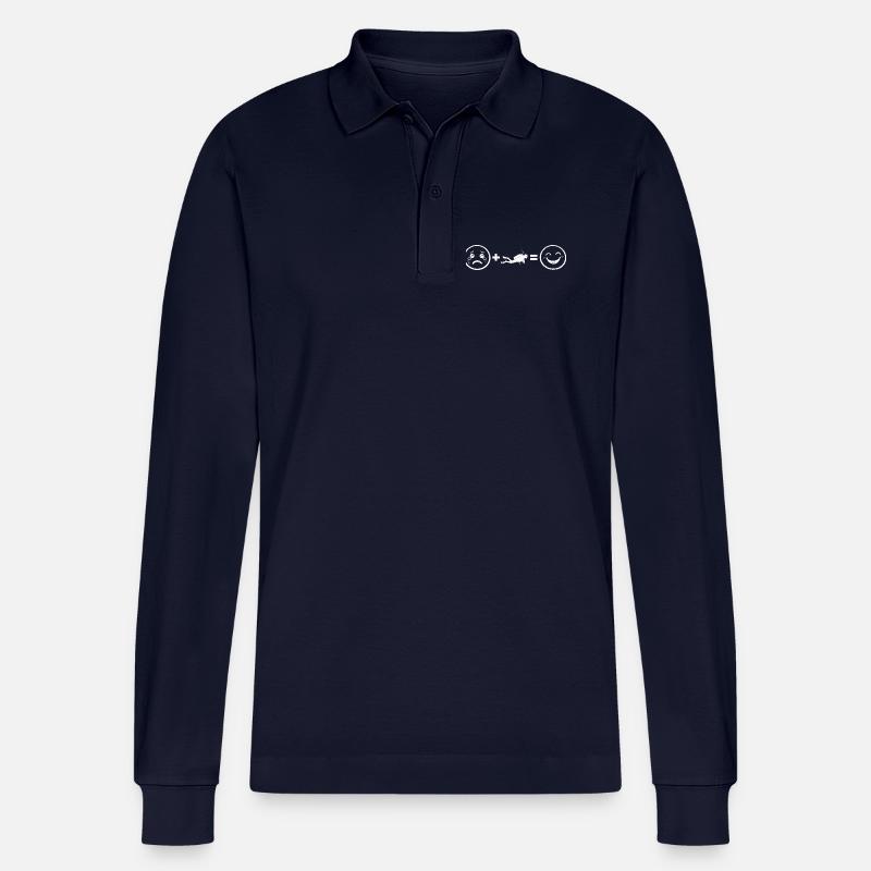 Klare Diving Botschaft - Stanley/Stella Unisex Bio-Langarm-Poloshirt Prepster - Navy