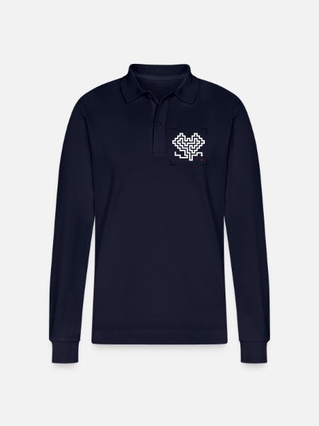 Retro-Schlange - Stanley/Stella Unisex Bio-Langarm-Poloshirt Prepster - Navy