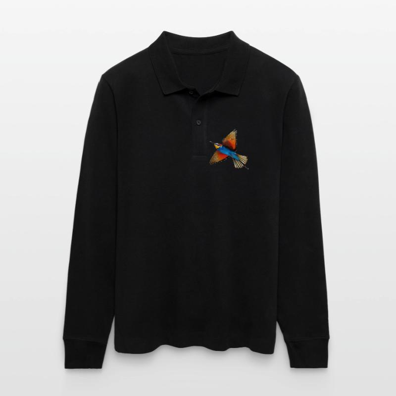 Bee-eater Bird Stanley/Stella Organic Unisex Long-Sleeved Polo Shirt Prepster