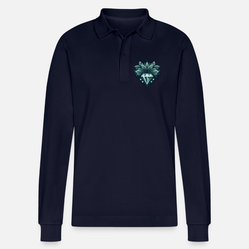 Blühender Diamant - Stanley/Stella Unisex Bio-Langarm-Poloshirt Prepster - Navy