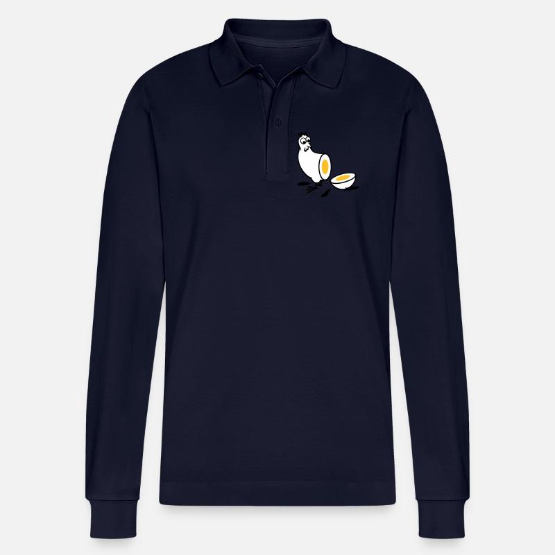 Huhn oder Ei - Stanley/Stella Unisex Bio-Langarm-Poloshirt Prepster - Navy