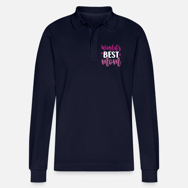 Die beste Mutter der Welt - Stanley/Stella Unisex Bio-Langarm-Poloshirt Prepster - Navy