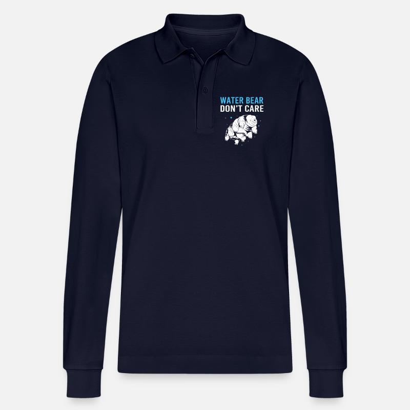 Bärtierchen Tardigrades Wasserbär Tardigrade - Stanley/Stella Unisex Bio-Langarm-Poloshirt Prepster - Navy