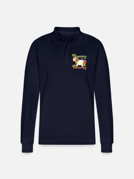 Destroy the Patriarchy - Stanley/Stella Unisex Bio-Langarm-Poloshirt Prepster - Navy