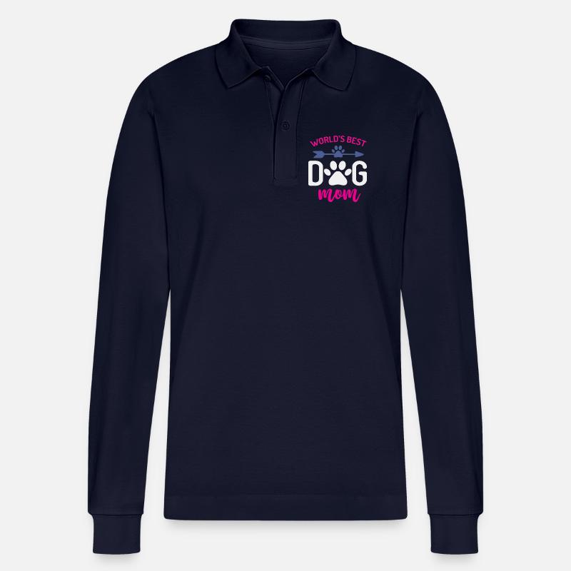 Die beste Hundemutter der Welt - Stanley/Stella Unisex Bio-Langarm-Poloshirt Prepster - Navy