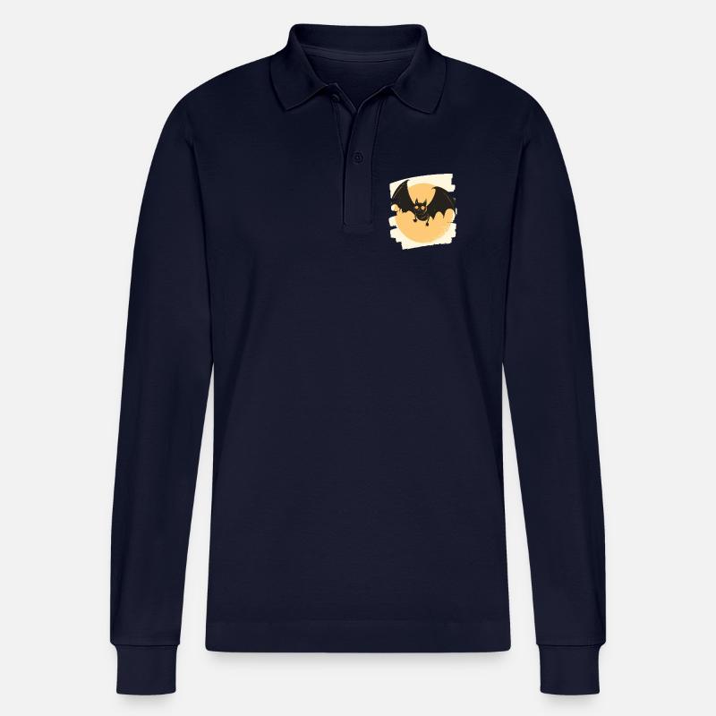 Fledermaus Retro - Stanley/Stella Unisex Bio-Langarm-Poloshirt Prepster - Navy