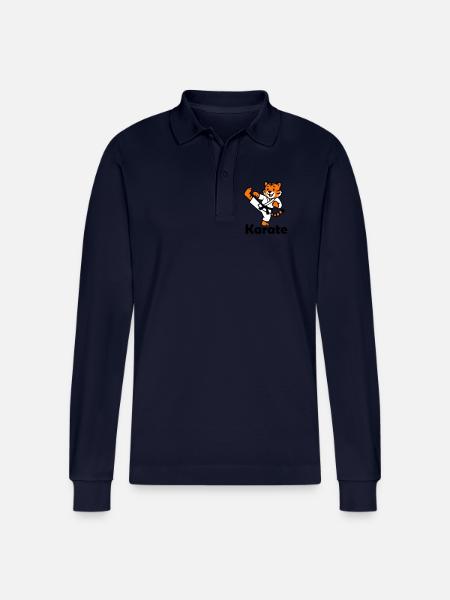 Karate Tiger - Stanley/Stella Unisex Bio-Langarm-Poloshirt Prepster - Navy