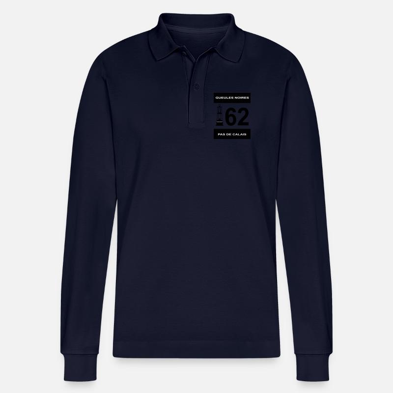 62 Pas de Calais - Stanley/Stella Unisex Bio-Langarm-Poloshirt Prepster - Navy