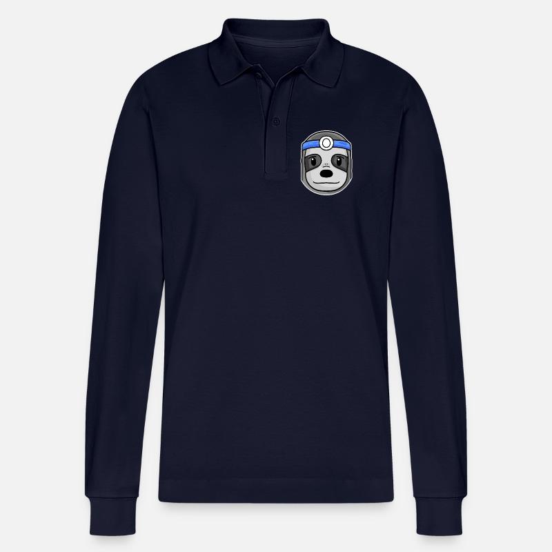 Faultier Arzt Tierarzt - Stanley/Stella Unisex Bio-Langarm-Poloshirt Prepster - Navy