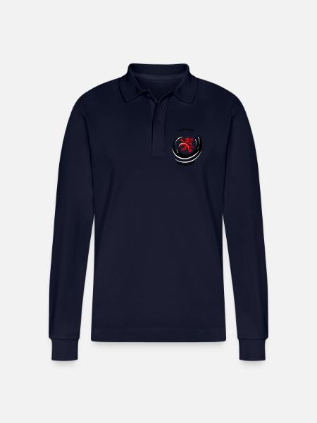 Emblem Poitou Charentes - Stanley/Stella Organic Unisex Long-Sleeved Polo Shirt Prepster - navy
