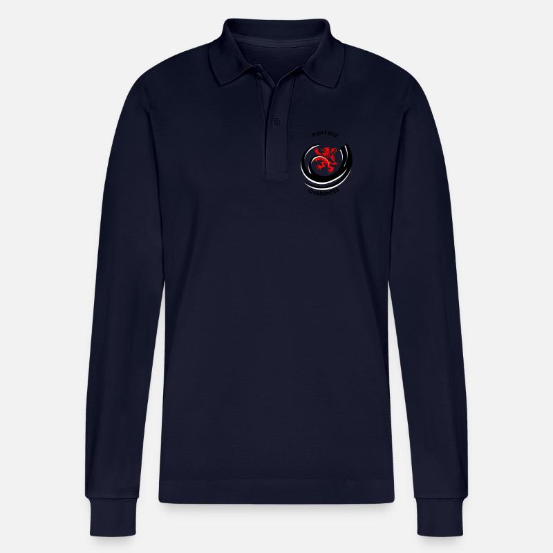 Emblem Poitou Charentes - Stanley/Stella Unisex Bio-Langarm-Poloshirt Prepster - Navy