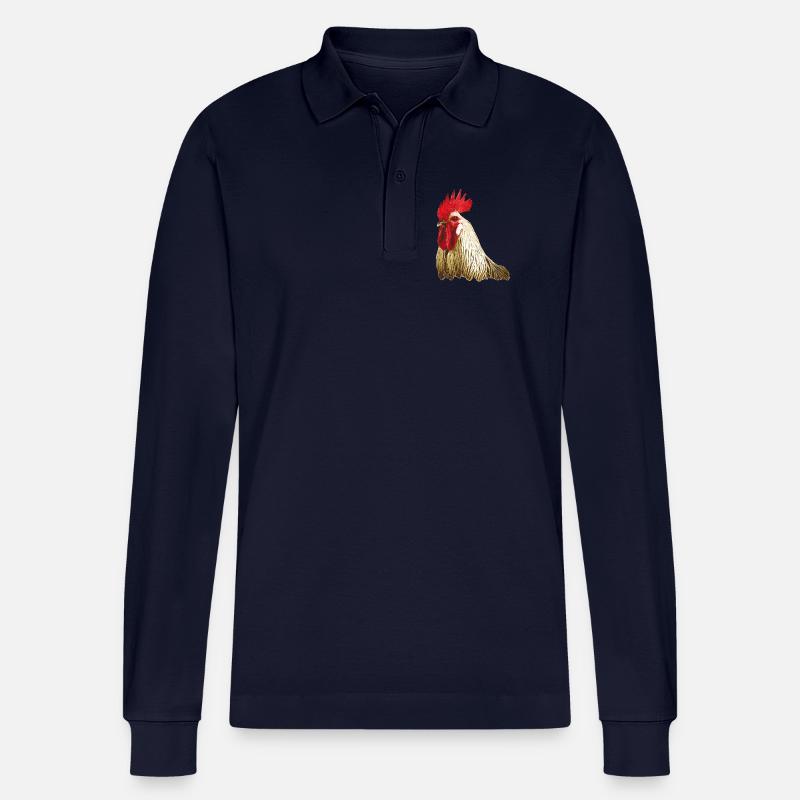 Hahn Hahnenfigur - Stanley/Stella Unisex Bio-Langarm-Poloshirt Prepster - Navy