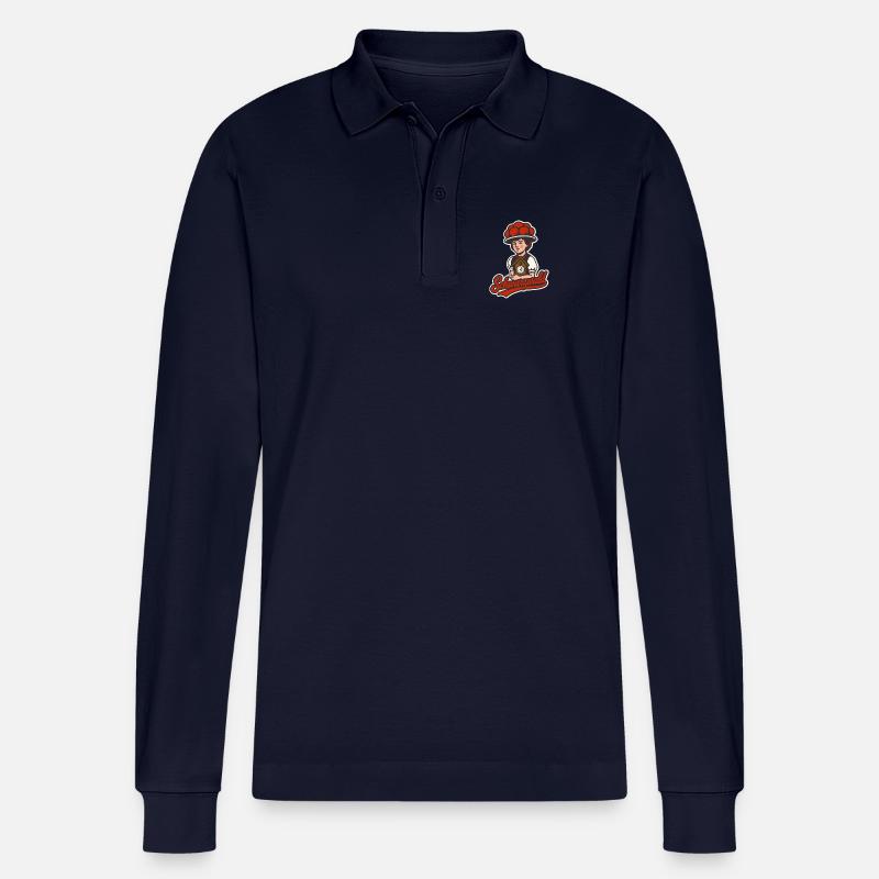 Schwarzwald Mädchen mit Bollenhut - Stanley/Stella Unisex Bio-Langarm-Poloshirt Prepster - Navy