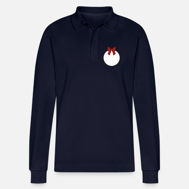 Weihnachtskugel  - Stanley/Stella Unisex Bio-Langarm-Poloshirt Prepster - Navy