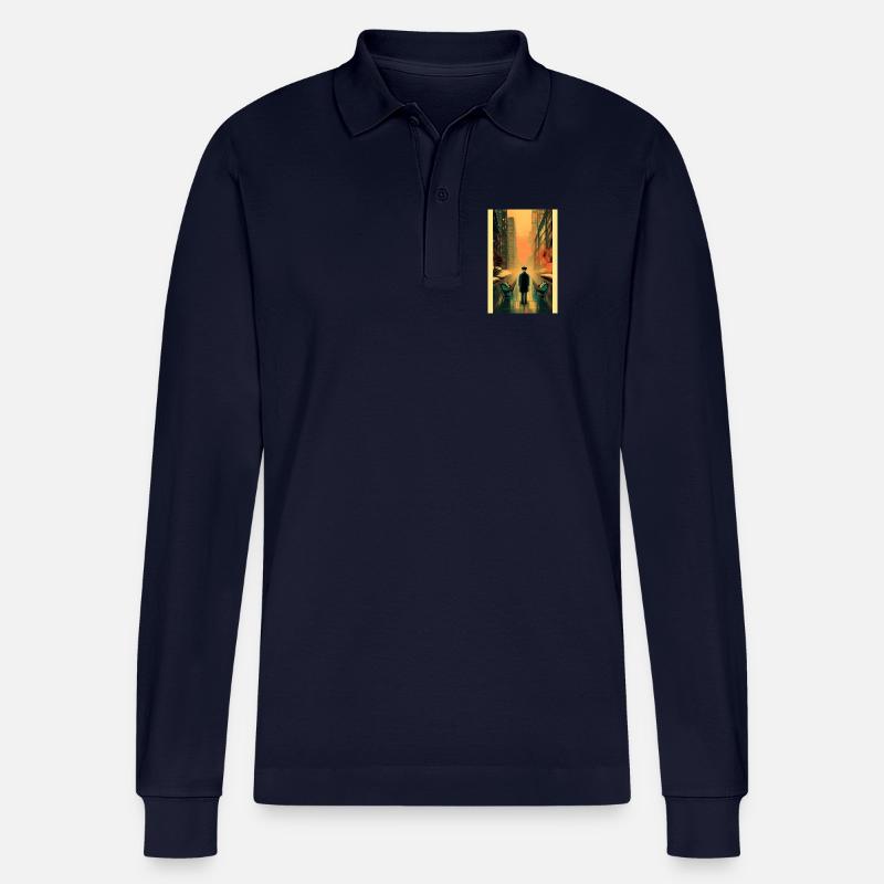 Straßen 3 - Stanley/Stella Unisex Bio-Langarm-Poloshirt Prepster - Navy