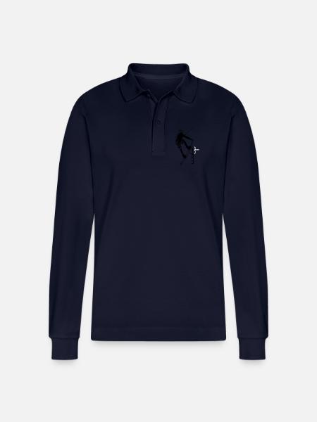 wake up wakeboard - Stanley/Stella Unisex Bio-Langarm-Poloshirt Prepster - Navy