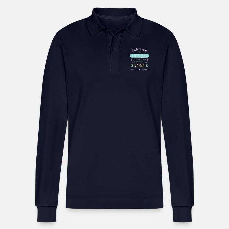 9 mois de PRIVATIONS - Polo à manches longues bio PREPSTER Stanley/Stella Unisexe - bleu marine