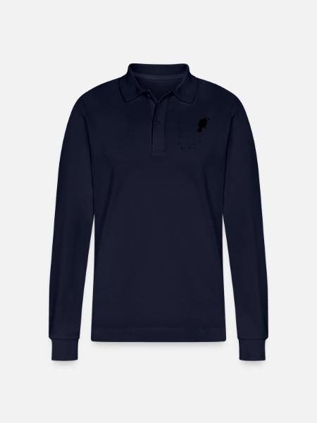 Crow - Stanley/Stella Organic Unisex Long-Sleeved Polo Shirt Prepster - navy
