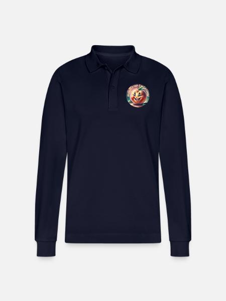 Today I'm in the mood - Stanley/Stella Organic Unisex Long-Sleeved Polo Shirt Prepster - navy