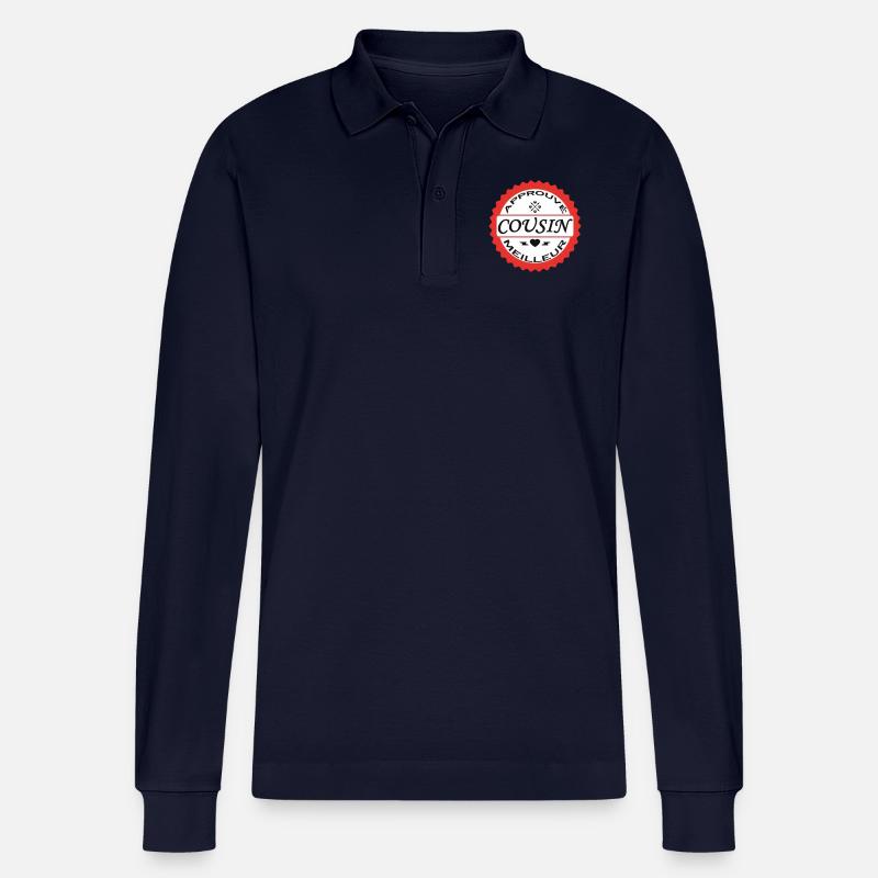 Bewährter bester Cousin - Stanley/Stella Unisex Bio-Langarm-Poloshirt Prepster - Navy