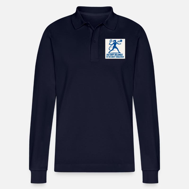 Sieg in der hartnäckigsten Zeit - Stanley/Stella Unisex Bio-Langarm-Poloshirt Prepster - Navy