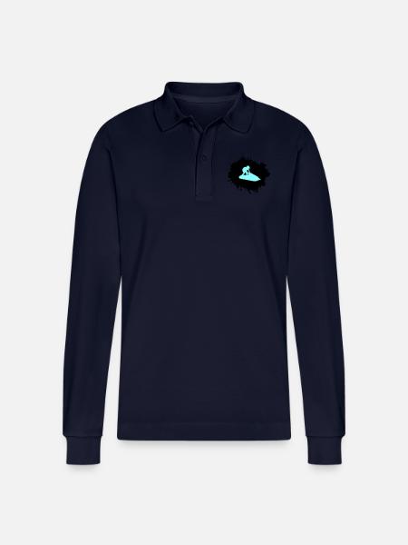 Jet Ski Blobs - Polo à manches longues bio PREPSTER Stanley/Stella Unisexe - bleu marine