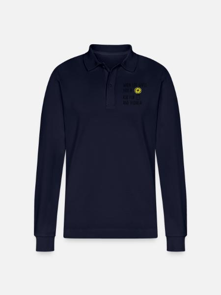 whenlifegivesu - Stanley/Stella Unisex Bio-Langarm-Poloshirt Prepster - Navy