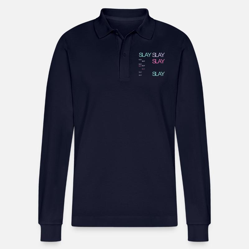 Slay - Stanley/Stella Unisex Bio-Langarm-Poloshirt Prepster - Navy