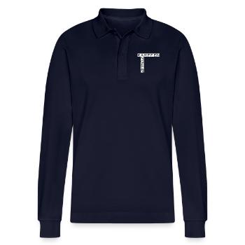Karpfenangeln - Stanley/Stella Unisex Bio-Langarm-Poloshirt Prepster - Navy - Vorne - Anna (173cm)