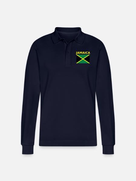 jamaica - Stanley/Stella Organic Unisex Long-Sleeved Polo Shirt Prepster - navy
