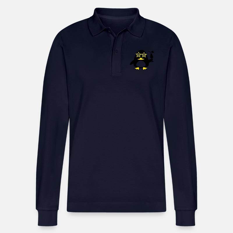 beach duck - Stanley/Stella Unisex Bio-Langarm-Poloshirt Prepster - Navy