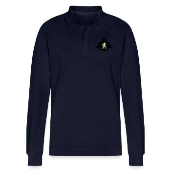 wappen wappentier - Stanley/Stella Unisex Bio-Langarm-Poloshirt Prepster - Navy - Vorne - Anna (173cm)