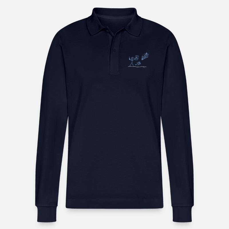 Modellbauer Flugzeug, Luftfahrt RC - Stanley/Stella Unisex Bio-Langarm-Poloshirt Prepster - Navy