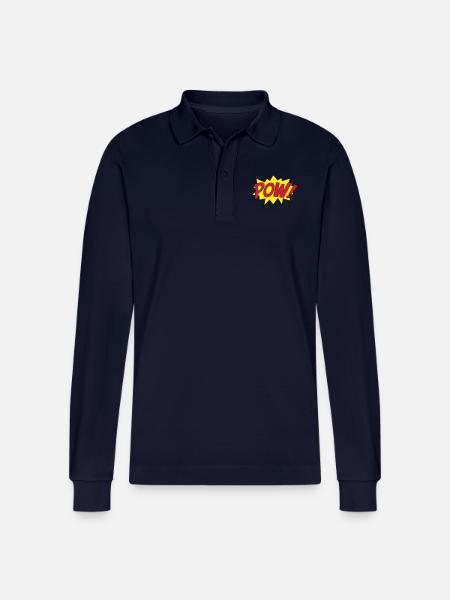 pow_punch - Stanley/Stella Unisex Bio-Langarm-Poloshirt Prepster - Navy