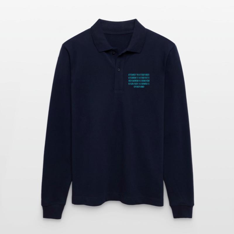 BINARY CODE / BINÄRCODE F**K DICH GESCHENKIDEE Stanley/Stella Unisex Bio-Langarm-Poloshirt Prepster