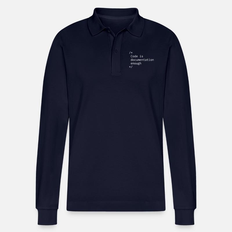 Code Coder Programmierer Developer Entwickler - Stanley/Stella Unisex Bio-Langarm-Poloshirt Prepster - Navy