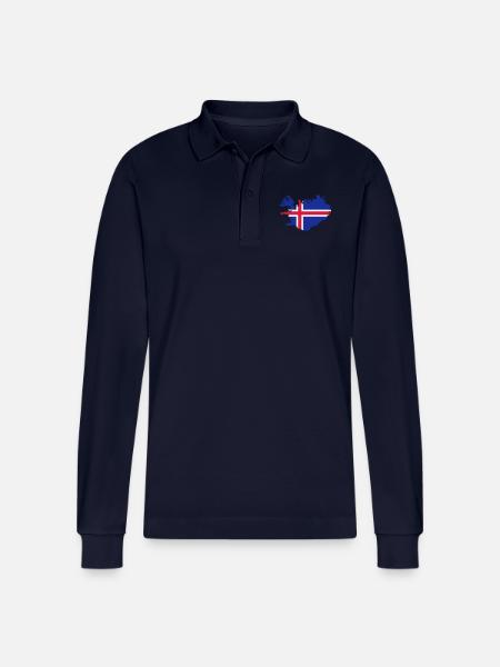 Island - Stanley/Stella Unisex Bio-Langarm-Poloshirt Prepster - Navy