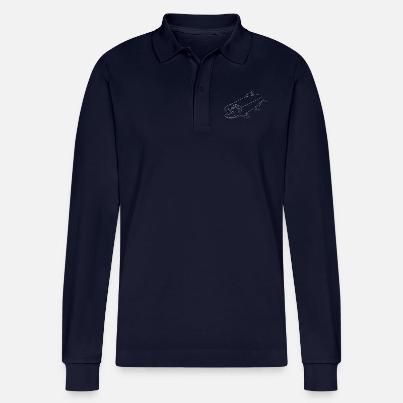 Forelle-1.2 - Stanley/Stella Unisex Bio-Langarm-Poloshirt Prepster - Navy
